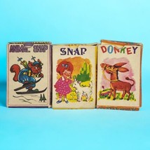 Vintage Mini Card Games Lot of 3 Donkey Animal Snap 1980s Kids - All Com... - $13.90