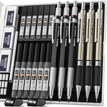 6PCS Art Mechanical Pencils Set, 3PCS Metal Drafting Pencil 0.5 Mm &amp; 0.7 Mm &amp; 0. - £18.42 GBP