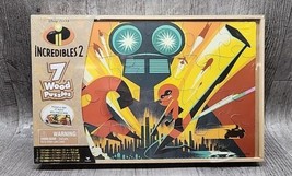 Disney Pixar Incredibles 2 - (7 Wood Puzzles) In Storage Box SEALED SHIPS TODAY! - £8.66 GBP