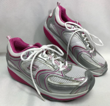 Skechers Women&#39;s Size 8 Shape-Ups Shoes Sneakers White / Pink / Silver - $44.99