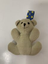 Goldbug mini teddy bear plush tan hanging baby crib toy blue yellow star... - $7.20