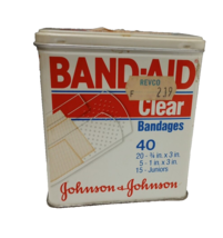Band-Aid Clear Flip Top Vintage Metal Tin Can - £8.87 GBP