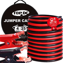 Professional title: &quot; 4 Gauge 25 Feet Automotive Jumper Cables with Carry Bag -  - £25.58 GBP