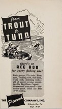 1947 Print Ad Ace Fishing Rods Beryllium Copper Penrod Gilbertsville,PA - $8.98