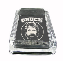Chuck is My Homeboy Rs1 Glass Square Ashtray 4&quot; x 3&quot; Smoking Cigarette Bar - £38.88 GBP