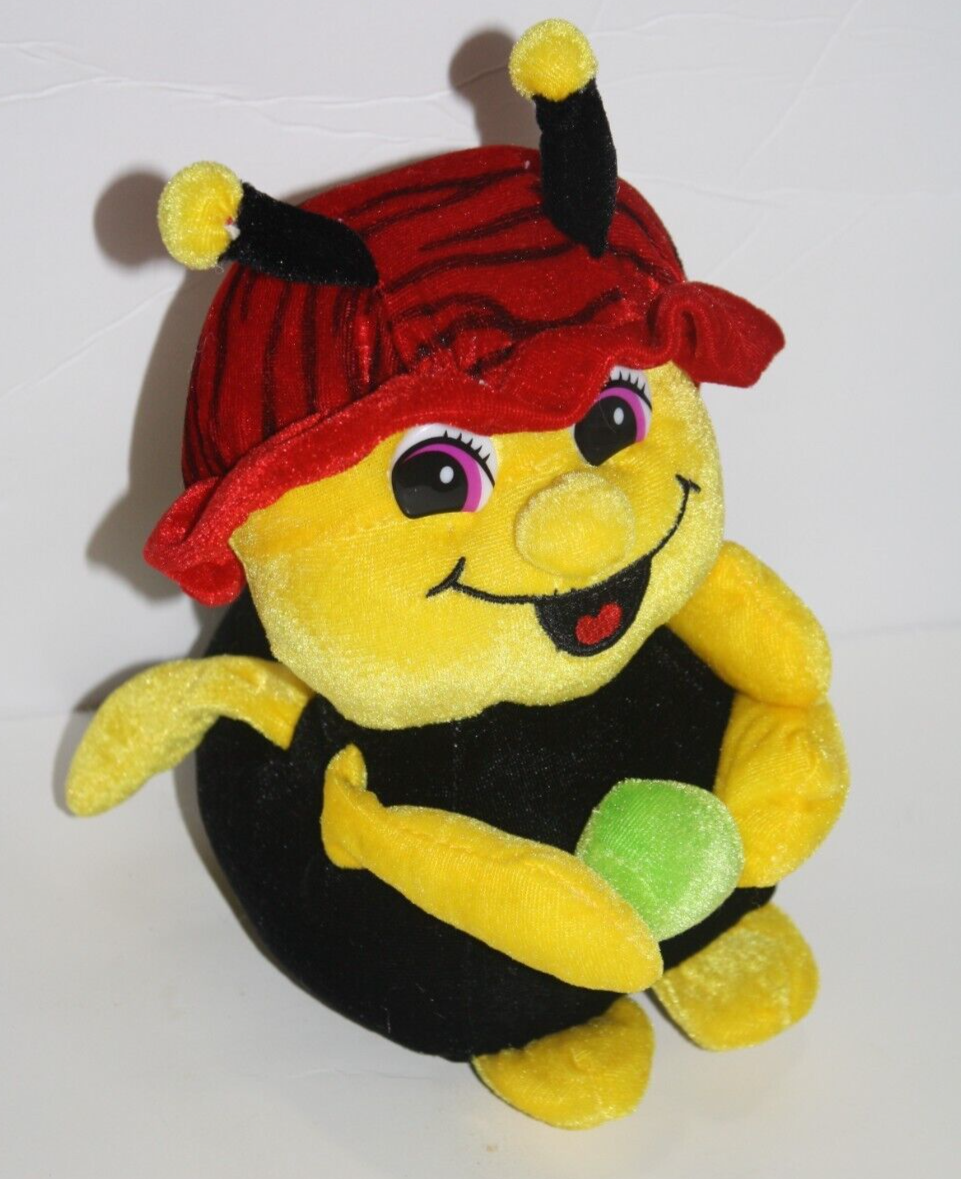 Toms Amusement Bumble Bee Bonnet 10" Smile Soft Toy Stuffed Hold Ball Bug Insect - £13.73 GBP