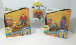 3 NEW Imaginext Minions The Rise Of Gru Bob &amp; Svengence &amp; Stuart &amp; Belle Bottom  - £17.27 GBP