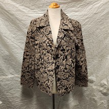 LoriZoni Women&#39;s 100% Silk Jacket Blazer with Rhinestone, Size M - £79.12 GBP