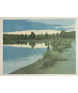 Norman Gautreau Playing Hooky Plate Signed Lithograph Fishing Boy Lake M... - €170,51 EUR