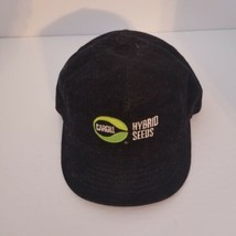Vintage Cargill Hybrid Seeds Corduroy Snapback Hat, Black, Neon Green Logo - $14.80