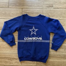 Vintage 80s Champion Dallas Cowboys Crewneck Sweatshirt Size Small Blue - £39.33 GBP