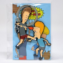 Beavis and Butthead Plunger Harassment Enamel Keychain Official Collectible - £9.47 GBP