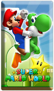 NEW SUPER MARIO YOSHI LUIGI SINGLE LIGHT SWITCH COVER WALLPLATE DS NINTENDO WII