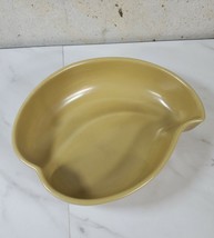 Vintage Hull Pottery USA BIEGE TAN Leaf Shaped Bowl Dish Planter F14 MCM - £15.49 GBP