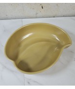 Vintage Hull Pottery USA BIEGE TAN Leaf Shaped Bowl Dish Planter F14 MCM - £15.48 GBP