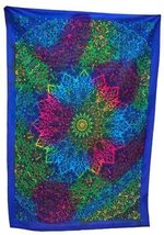 Blue Star Mandala Tie Dye Hippie Tapestry Hippy Bohemian Tapestries Indian Dorm  - £8.78 GBP