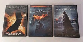 Lot Of 3 Batman DVD Batman Begins, The Dark Knight, &amp; The Dark Knight Rises - $23.74