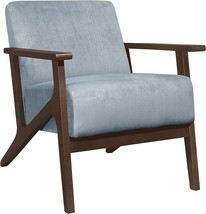 Blue Gray Lexicon New Castle Velvet Accent Chair, 27.5&quot; W. - £285.43 GBP
