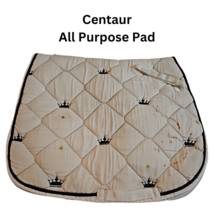 Centaur All Purpose English Saddle Pad White with Crowns Horse Size USED image 2