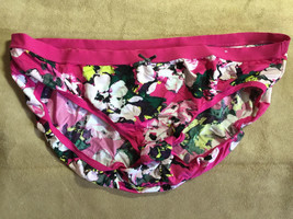 14/16 Vintage Cacique No-Show Hipster Brite Floral Nylon Stretch Bikini ... - $18.55 CAD