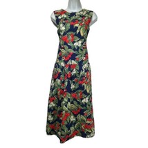 Vintage Dogwood lane Cottagecore Cherries Cherry Floral sleeveless dress... - £43.51 GBP