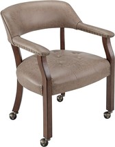 Solid Wood Boss Caption&#39;S Chairs,Dinning Chairs With Wheels And Arms,Office Desk - £164.32 GBP