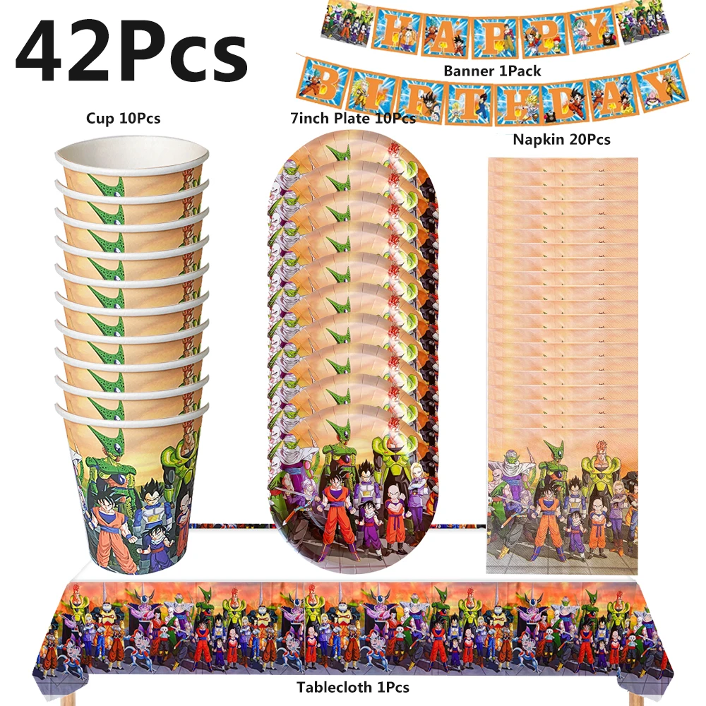 Dragon Ball Z Son Goku Anime Figure Party Supplies Kid Party Birthday Decoration - £22.96 GBP+