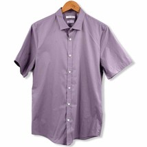 Pure Navy Short Sleeve Grey Button Down Medium New With Tags - £11.20 GBP