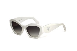 Prada PR07YSF 142130 Sunglasses White Frame Grey Gradient 55mm Lens - $585.00