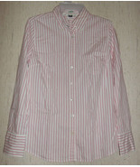 EXCELLENT WOMENS  J.CREW  &quot;Slim Fit&quot; PINK &amp; WHITE STRIPE SHIRT   SIZE M - €20,26 EUR