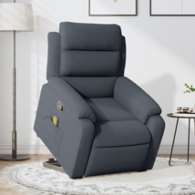 Stand up Massage Recliner Chair Dark Gray Velvet - £370.49 GBP