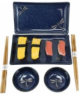 Japanese Dragonfly Symbol of Change Quality Ceramic Sushi Dinnerware Set... - £29.84 GBP