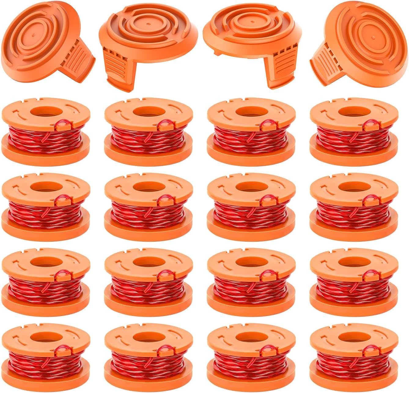 20 Pack Wa0010 Replacement Spool For Worx Weed Eater String,, 16 Spools+... - $39.99
