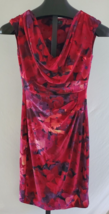 NWT Lauren Ralph Lauren Opera Red Floral print Sleeveless Dress Size 2 - $44.54