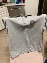 Vintage Sacramento kings Gray Polo Shirt Size L  - $19.80