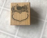 AMCAL Hen with Heart Tag Rubber Stamp Thanksgiving Hospitality Motif - $17.19