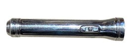 Vintage 1960s Stainless Steel Flashlight Made In USA OFF FLASH STEADY Wo... - $14.84