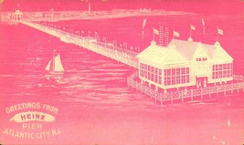 Greetings From Heinz Pier Atlantic City New Jersey-PRIVATE Mailing POSTCARD-BK48 - £11.85 GBP