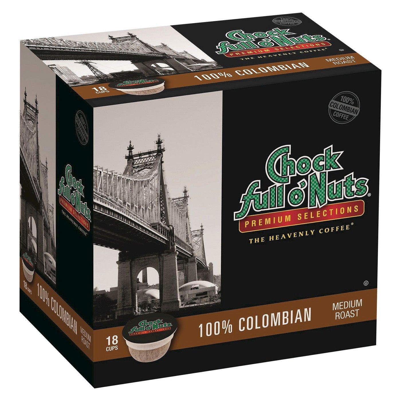 Chock Full O&#39; Nuts 100% Colombian Coffee 18 to 144 Keurig K cups Pick An... - $21.67+