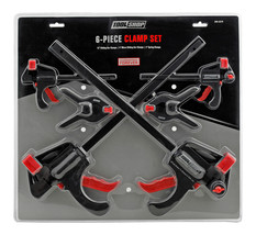 6 Piece Spring Clamp Sliding Bar Set Clamps Ratchet Bars Woodworking Gluing - $32.62