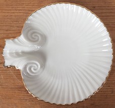 Pair 2 Vtg Lenox Shell Shaped Dish Gold Trim Aegean Collection Porcelain... - £39.17 GBP