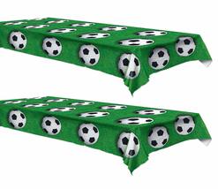 Soccer Ball Party Table Covers, 54&quot; x 108&quot; (2 Pack) - £10.80 GBP
