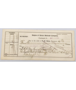 Antique May 1913 Dayton &amp; Union Railroad Company Cancelled Check - £10.80 GBP