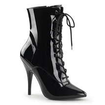 PLEASER SED1020/B Sexy 5&quot; Stiletto High Heels Black Ankle Length Boots Booties - £59.11 GBP