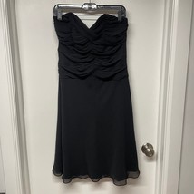 White House Black Market Strapless Structured Chiffon Dress Womens Size 10 - £29.59 GBP