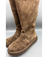 UGG Womens Boots 9.5 Brown Suede Tall Lace-Up Roseberry 5734 - $651.27 MXN
