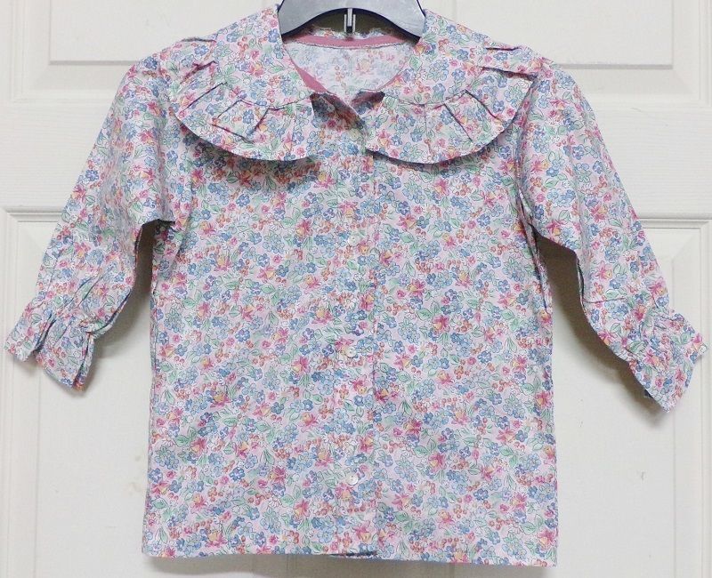 New Native American Ruffled Dress Shirt Girls Small Daffodil Flowers Abt... - $22.27