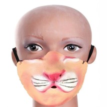 Funny Gag Latex Lower Half Face Mask Halloween Costume-KITTY Bunny Lion Whiskers - £6.14 GBP