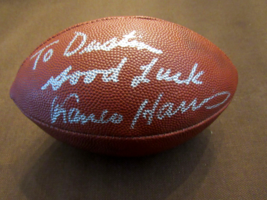 FRANCO HARRIS GOOD LUCK PITTS STEELERS HOF SIGNED AUTO VTG SPALDING FOOT... - $296.99