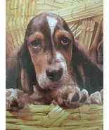 Golden Jigsaw Puzzle Little Charmers Vintage Basset Hound Dogs in Basket... - £11.84 GBP